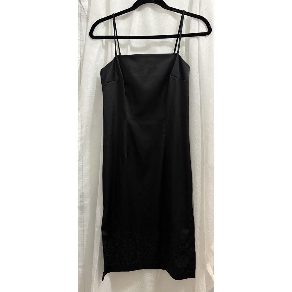 Rampage Black Spaghetti Strap Beaded Cocktail Dress Juniors Size 5